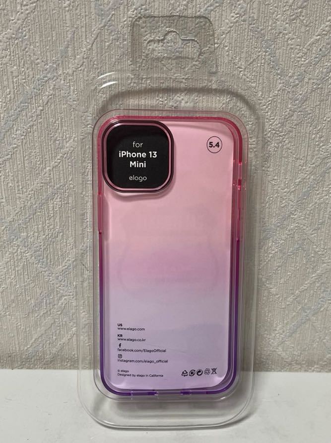 602i1964 【elago】 iPhone13 mini 対応 ケース オーロラ 韓国 風 クリア スマホケース 可愛い カバー 大人可愛い グラデーション の画像2