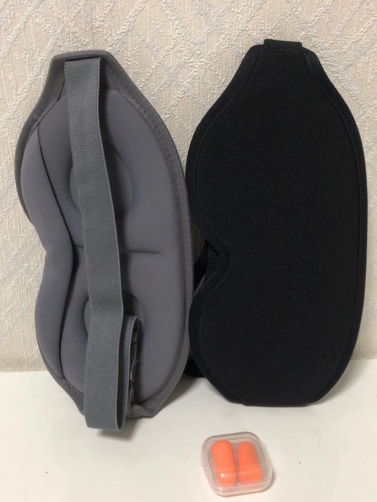 602i1224 2024年の革新 & 2色2枚セット アイマスク 睡眠用 軽量通気性 2ペア耳栓 遮光 圧迫感なし 3D立体型 サイズ調整可能 _画像2