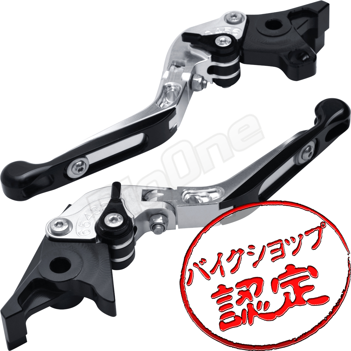 BigOne 可倒 ZZR1100 ZRX1100 ZXR750R GPX750R エリミネーター1000 GPZ1000RX ビレット ブレーキ クラッチ レバー 銀/黒 シルバー ブラック_画像1