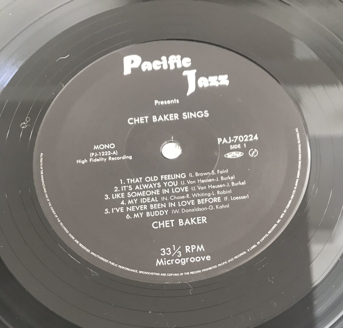 ■56年マスター版■CHET BAKER ■チェット・ベイカー ■Chet Baker Sings / 1LP / Original Non Guitar Over Dub Master / 1956 Pacific Ja_画像6
