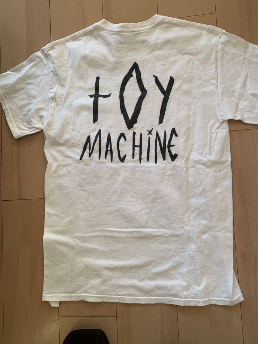 【TOY MACHINE】トイマシーン ポケット半袖Ｔシャツ ホワイト Mサイズ バックプリント スケートボード skate sk8_画像6