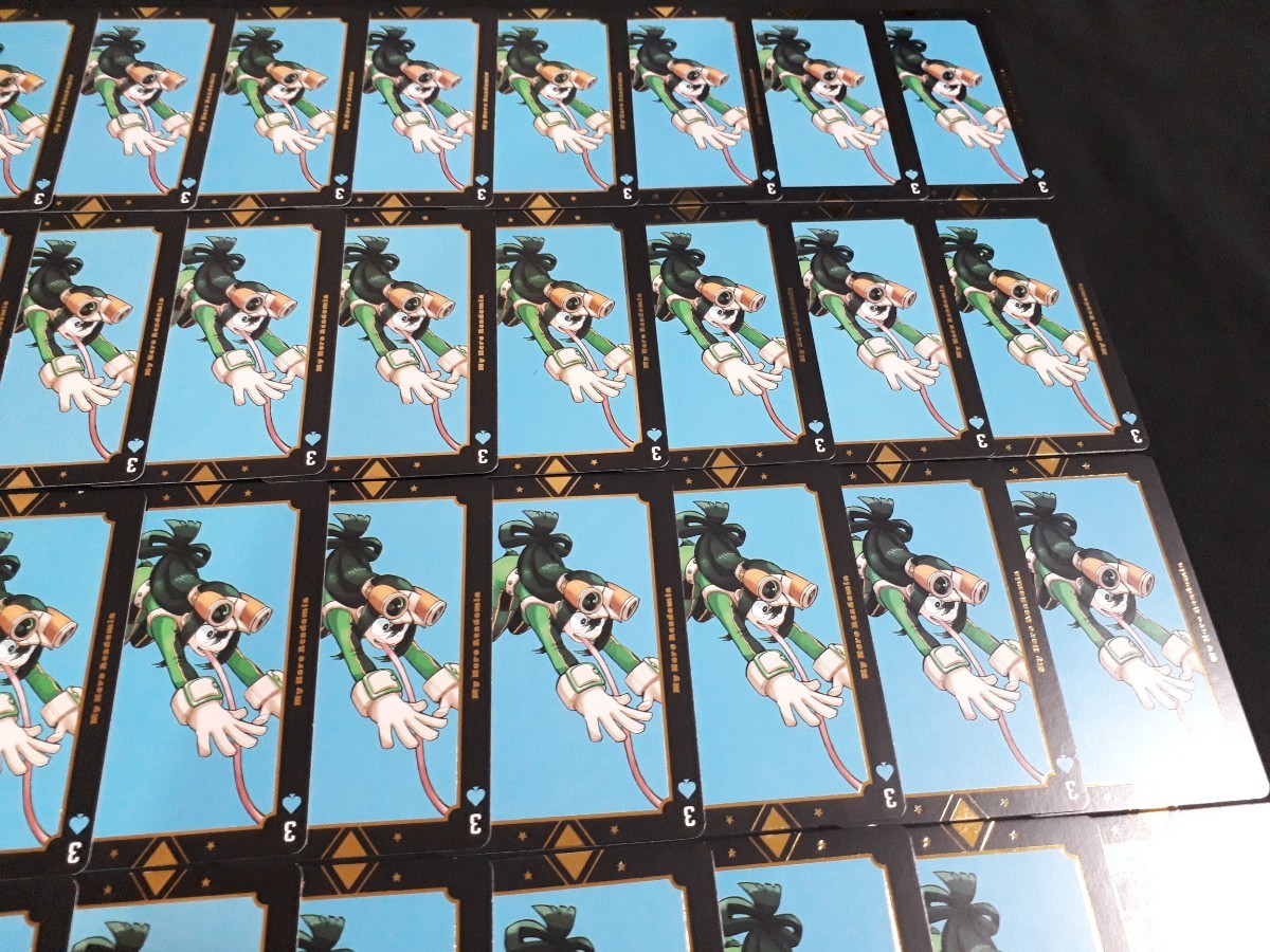 希少 僕のヒーローアカデミア展 ヒロアカ 箔押しトランプ カード 蛙吹梅雨 のみ 45枚 大量まとめセット_画像3
