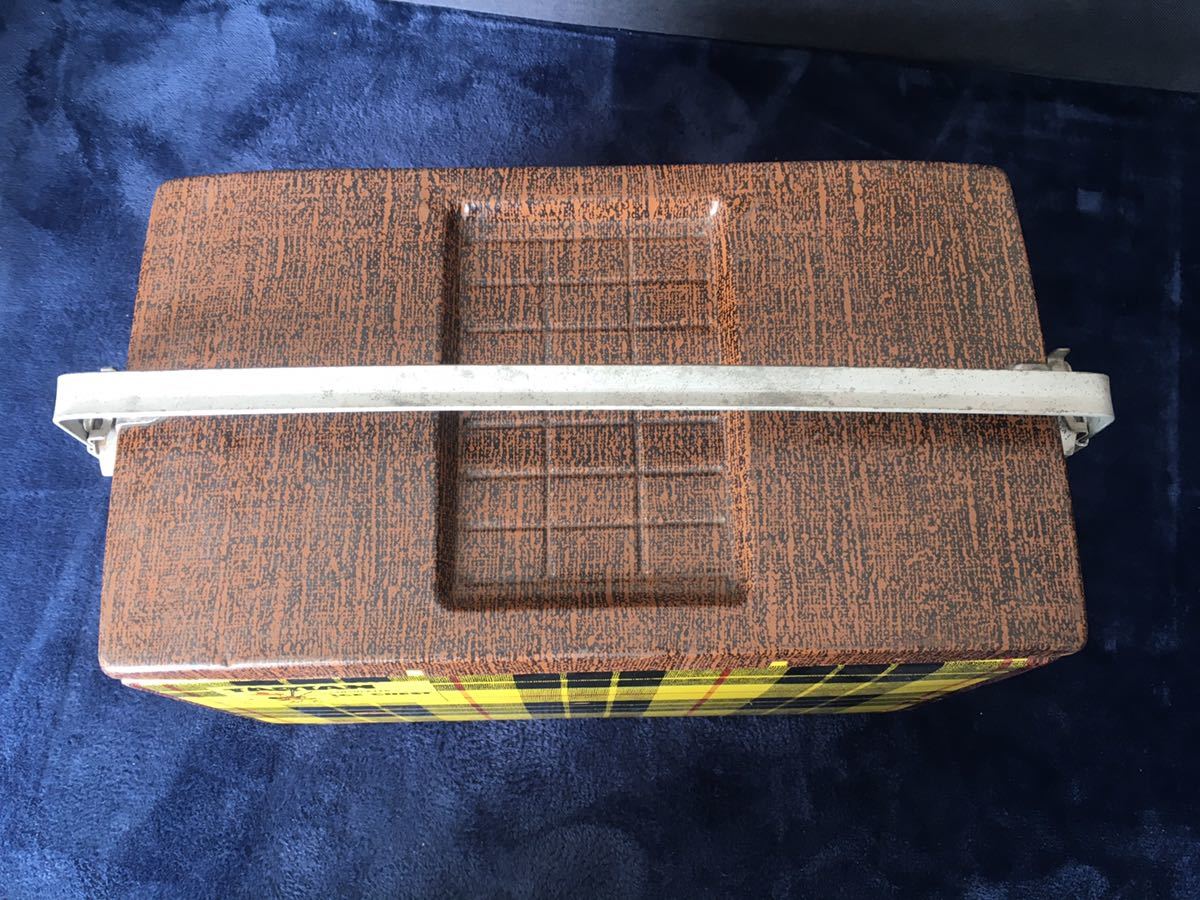 ビンテージ クーラーボックス 当時物 チェック柄 レア 60s 70s ビンテージ クーラーボックス 当時物 チェック柄 レア 60s 70s