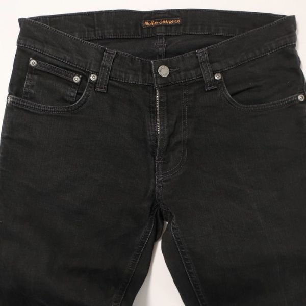 ヌーディージーンズ Nudie Jeans ストレッチデニムパンツ/ ブラック 31（5115)cj_画像2