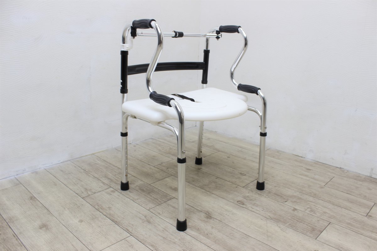 [ new goods ] shower chair - light weight aluminium bathing assistance folding disaster for disaster prevention goods welfare tool nursing articles movement type |TE010