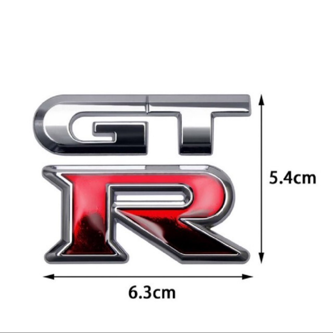 【大特価】 GTR 3D エンブレム レッド シルバー
