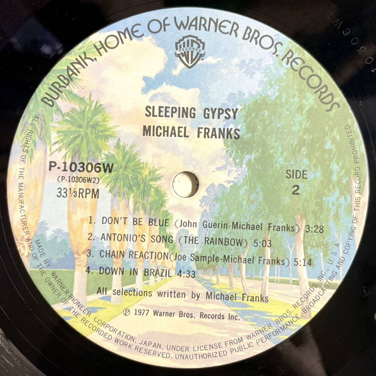 【FUNK】【SOUL】Michael Franks - Sleeping Gypsy / Warner Bros. Records P-10306W / VINYL LP / JAPAN_画像8