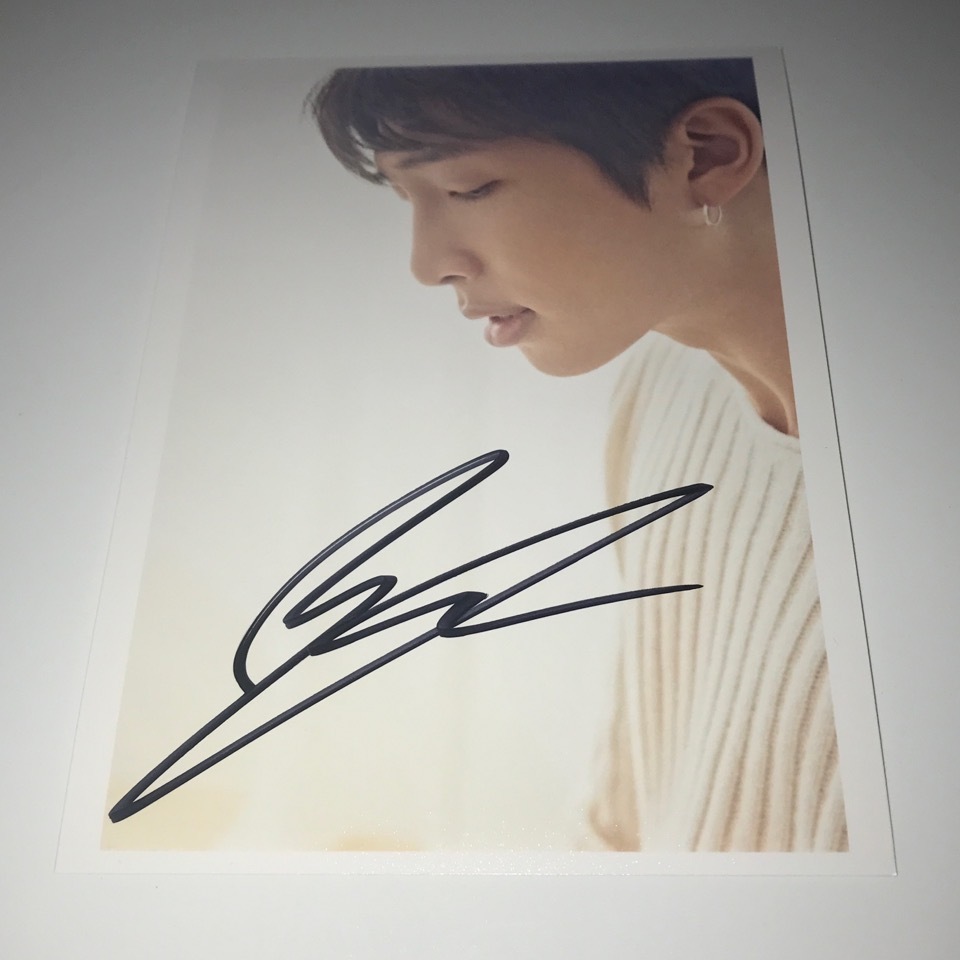 RM(BTS)* Korea sale [LOVE YOURSELF.\'TEAR\']U ver. steel photograph (2L size )* autograph autograph 