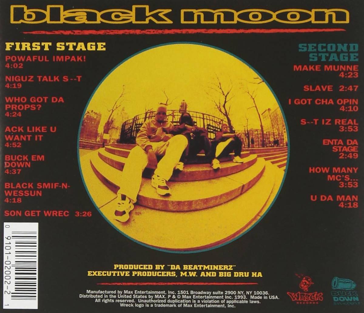 名盤 BLACK MOON Enta Da Stage ブラック・ムーン Hip Hop classic 名盤 完成度が高い！BUCKSHOTのFLOWが絶品　持って損がない大傑作_画像2