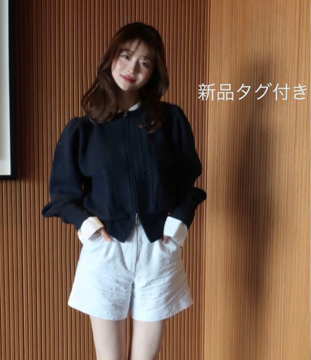 Bibiy ニット　ネイビー　SUSIE SHIRT KNIT