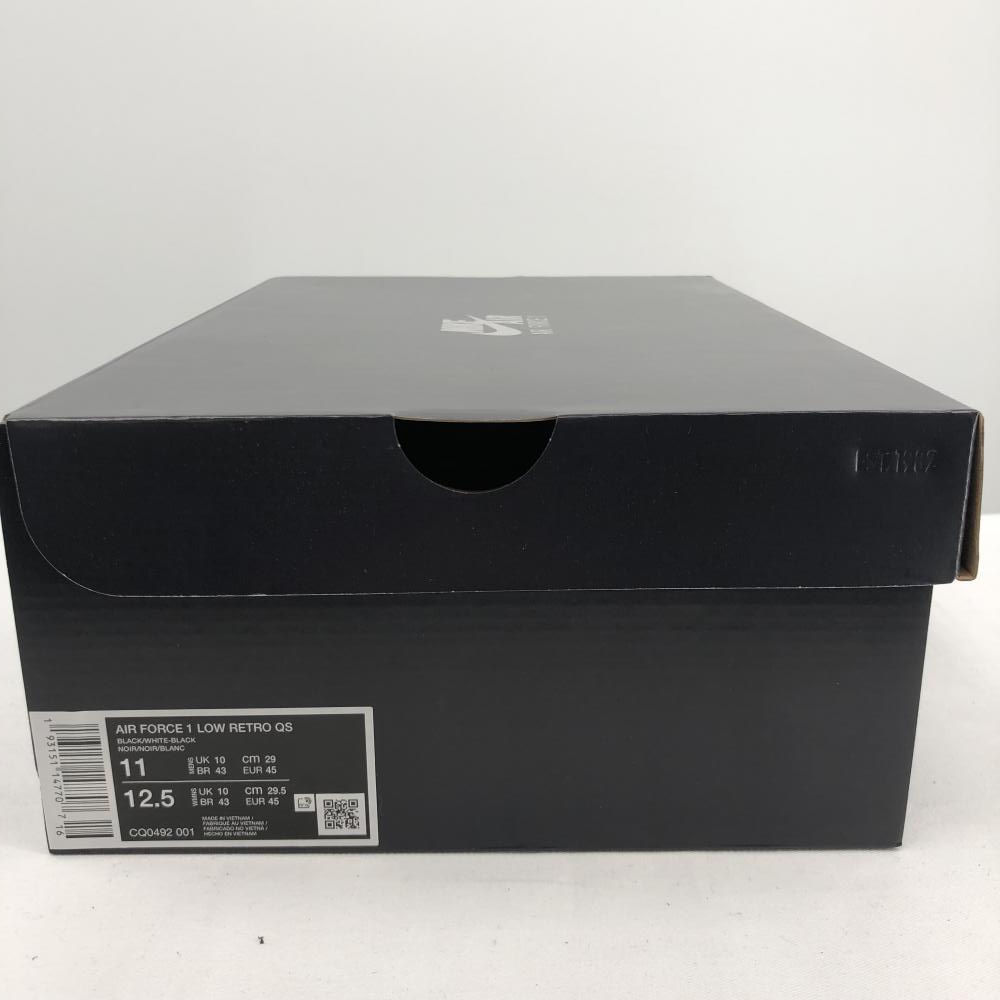 【中古】NIKE AIR FORCE 1 LOW RETRO QS Black and White サイズ29cm CQ0492-001 ナイキ エアフォース１ ロー レトロ[240017609510]_画像10