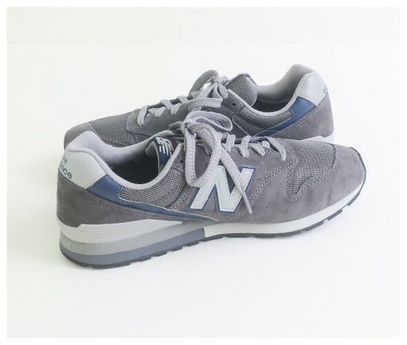 【未使用・箱アリ】ニューバランス newbalance nb cm996 メンズ スニーカー 27.5 27グレー 灰色 ネイビー スエード 996 cm996RM2_画像1