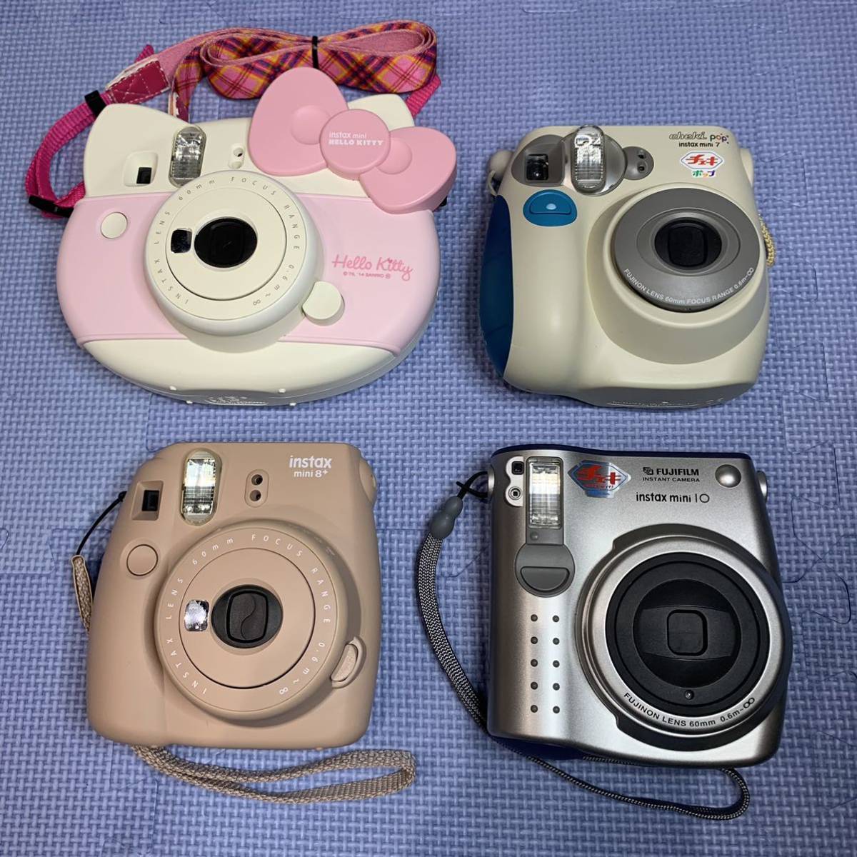 FUJIFILM 富士フィルム instax mini ハローキティ HelloKitty チェキpop instax mini 7/8＋/10 まとめて4台 インスタントカメラ _画像1