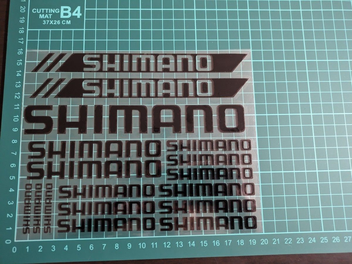 SHIMANO（シマノ）　 ステッカー　白