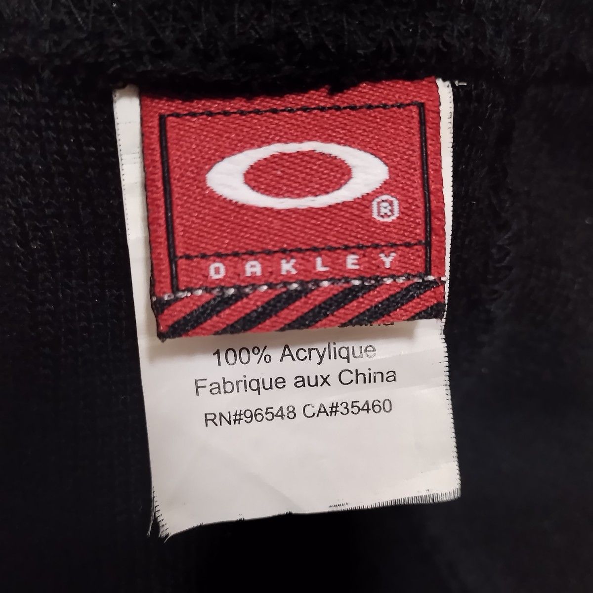 90s 00s OAKLEY オークリー 赤タグ ビーニー ニット帽 ブラック 90s 00s OAKLEY オークリー 赤タグ ビーニー ニット帽 ブラック