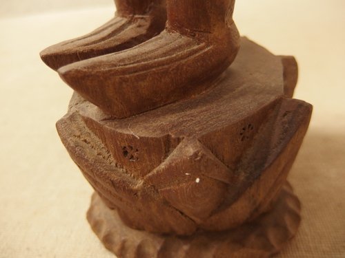 0140355s【インドネシア ラーマ 置物 木彫り 木製 人形 神様】高さ73cm程度/中古品_画像9