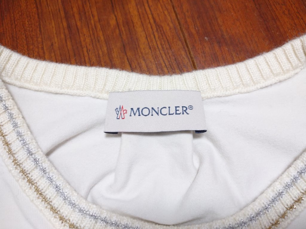モンクレール MONCLER Tシャツ ロングTシャツ MAGLIA T-SHIRT 白 14 164cm D29548068850 87275 ZEIZIOMKの画像2