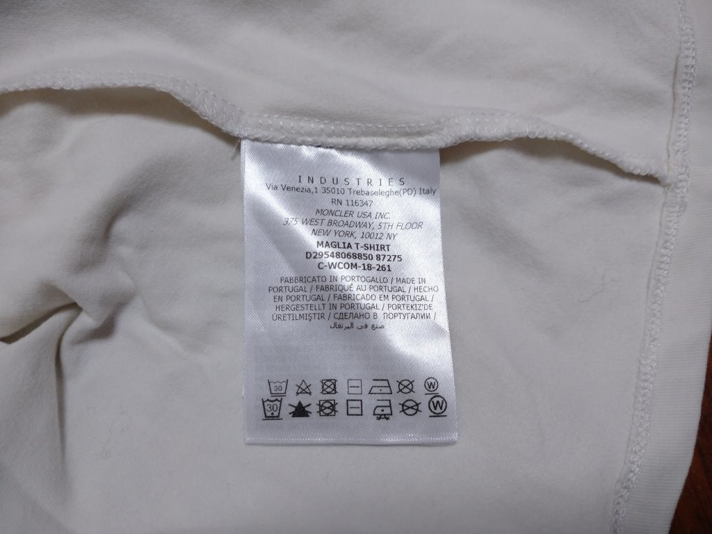 モンクレール MONCLER Tシャツ ロングTシャツ MAGLIA T-SHIRT 白 14 164cm D29548068850 87275 ZEIZIOMKの画像9