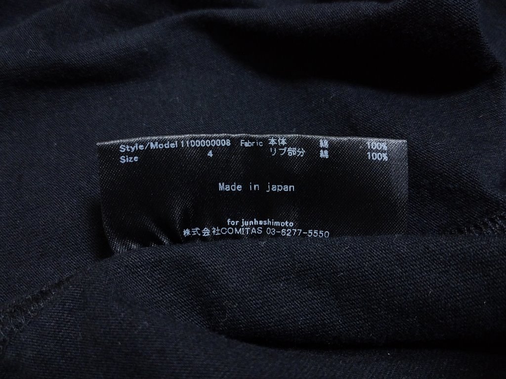 junhashimoto ジュンハシモト SERIBU V L-S Tシャツ 長袖 ロングTシャツ 黒 4 1100000008 ZEIZOEMH_画像7