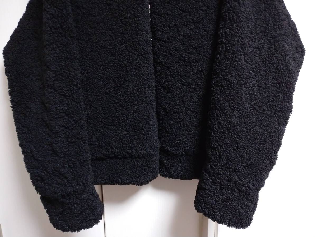 ザラ ZARA ショート丈 ボアジャケット ジップ コート 黒 ザラ ZARA ショート丈 ボアジャケット ジップ コート 黒