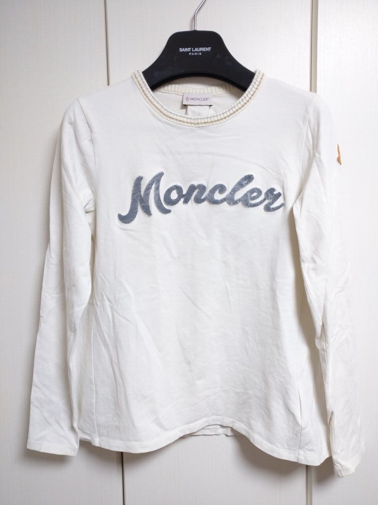 モンクレール MONCLER Tシャツ ロングTシャツ MAGLIA T-SHIRT 白 14 164cm D29548068850 87275 ZEIZIOMKの画像1