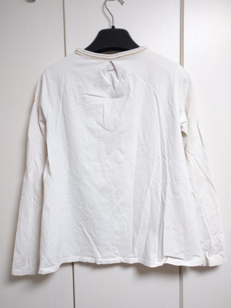 モンクレール MONCLER Tシャツ ロングTシャツ MAGLIA T-SHIRT 白 14 164cm D29548068850 87275 ZEIZIOMKの画像5