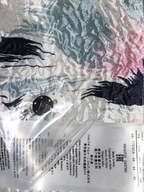 極上艶SILK混!國內(nèi)正規(guī)ARMANI品44SIZE=11/L