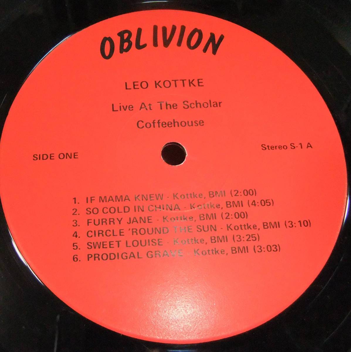Leo Kottke / 12 String Blues / '69US Oblivion / 初盤オリジナル・Promoの画像10