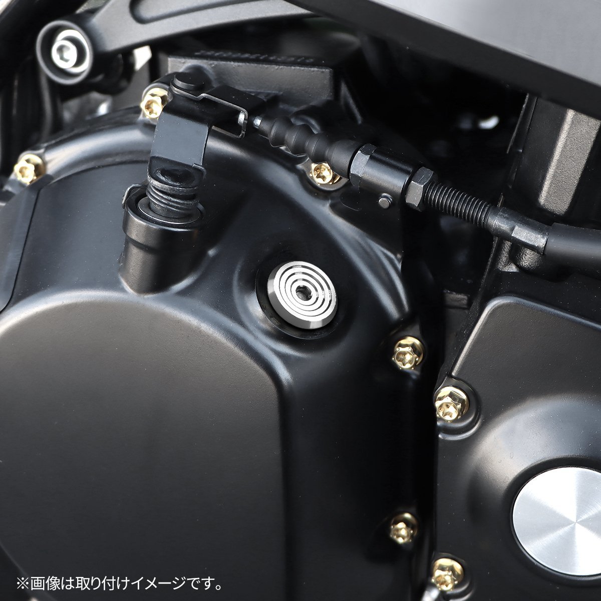 オイルフィラーキャップ M20 P2.5 汎用 ホンダ ヤマハ カワサキ等 ステンレス マットタイプ シルバー TH0492_画像2