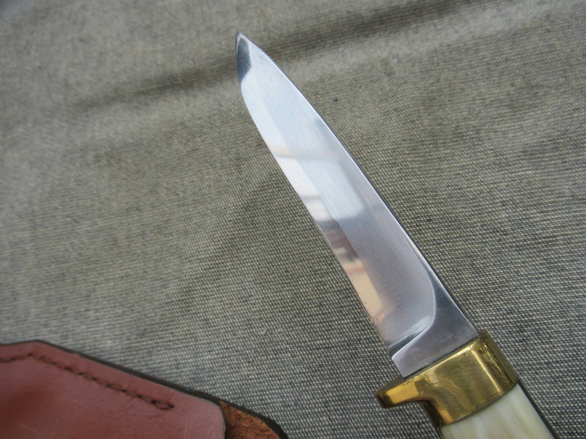 日本製　カスタムナイフ　ホーンでしょうか　ハンドメイド　シースナイフ　ナイフ_画像8