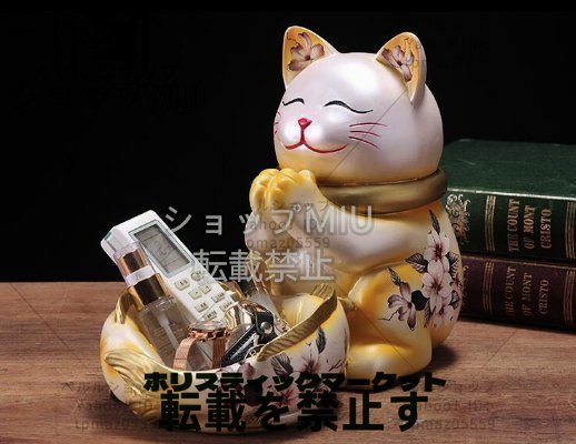 新入荷★ 招き猫の置物アイデア家の玄関装飾品の下駄箱の鍵の収納盤_画像2