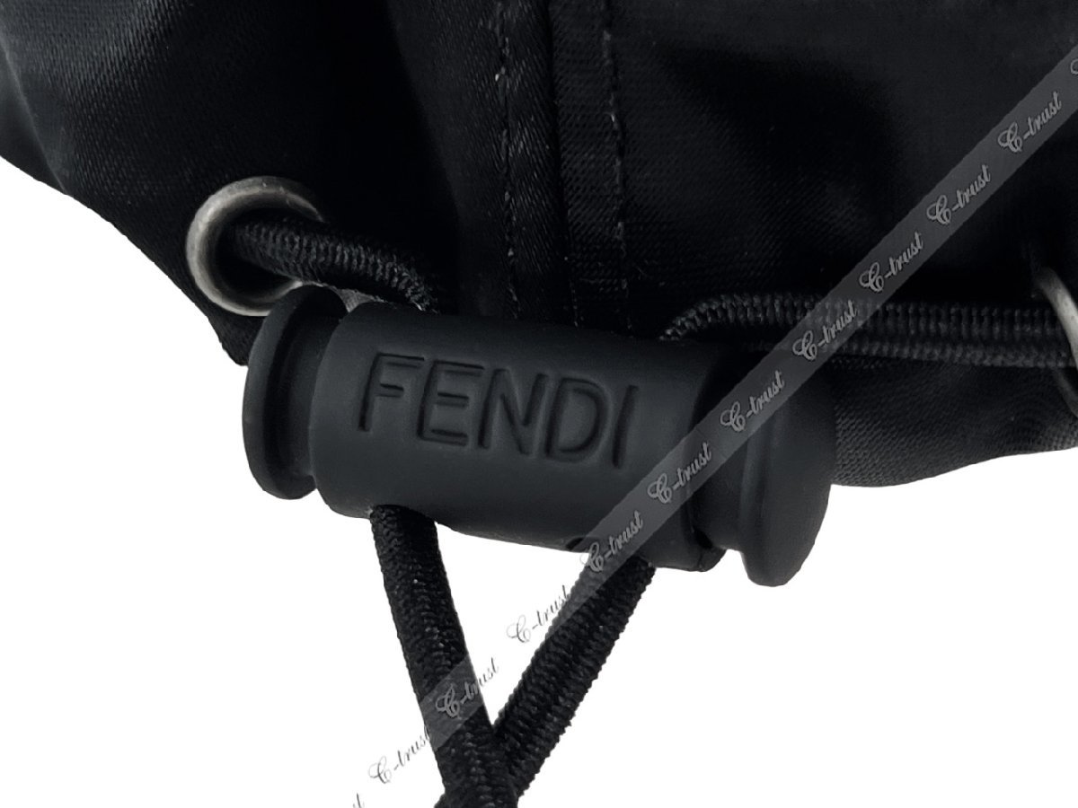 K699.. FENDI フェンディ ベースボール キャップ 帽子 バケット FF ロゴ イタリア製 FXQ934ANBAF0QA1 新品 ★ BLACK_画像8