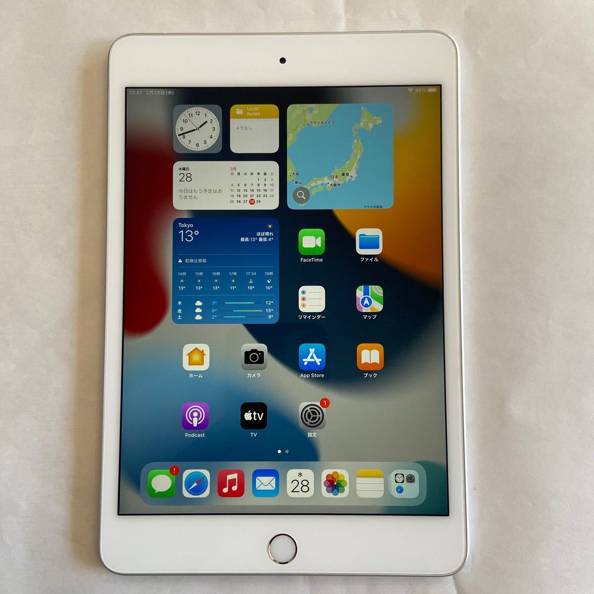 IPad Mini 5 WiFi + Cellular 64GB Silver_画像1