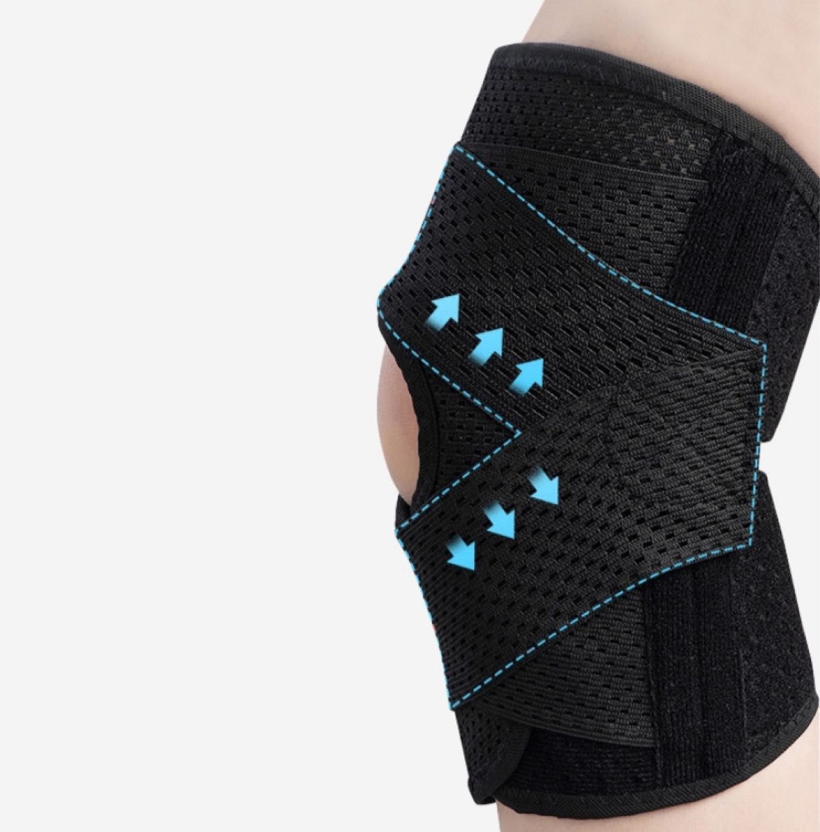 膝サポーター　膝痛　半月板サポート　スポーツ　男女兼用　左右兼用　 フットサポーター ブラック 足底筋膜炎
