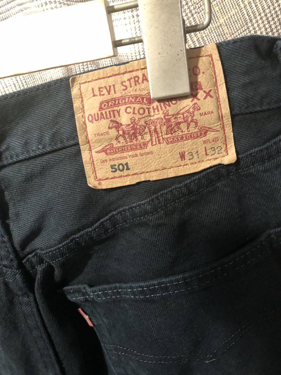 Levi's リーバイス 501-0165 後染めブラック デニムパンツ ユーロリーバイス サイズW31L32 ブラック　FK