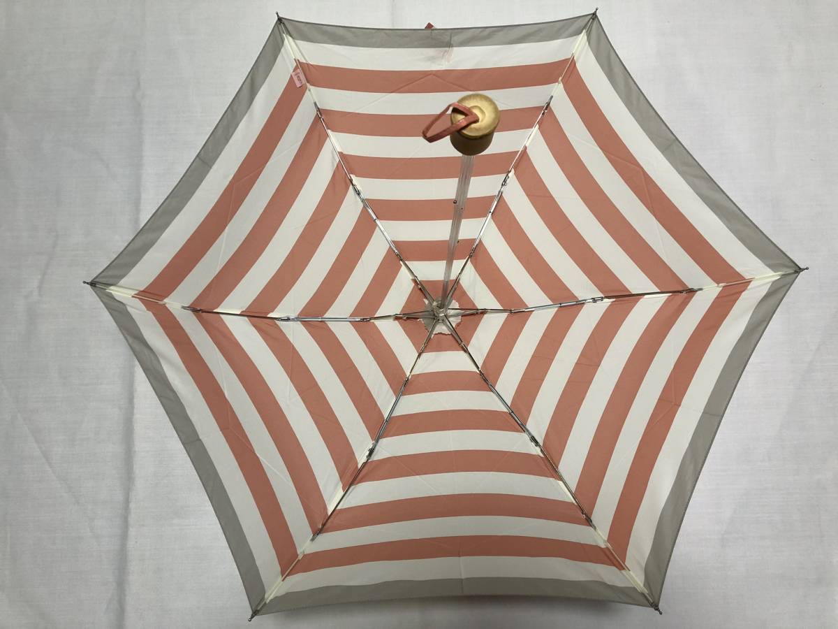 折りたたみ傘　軽量　レディース 雨傘　ボーダー　新品　ピンク_画像5