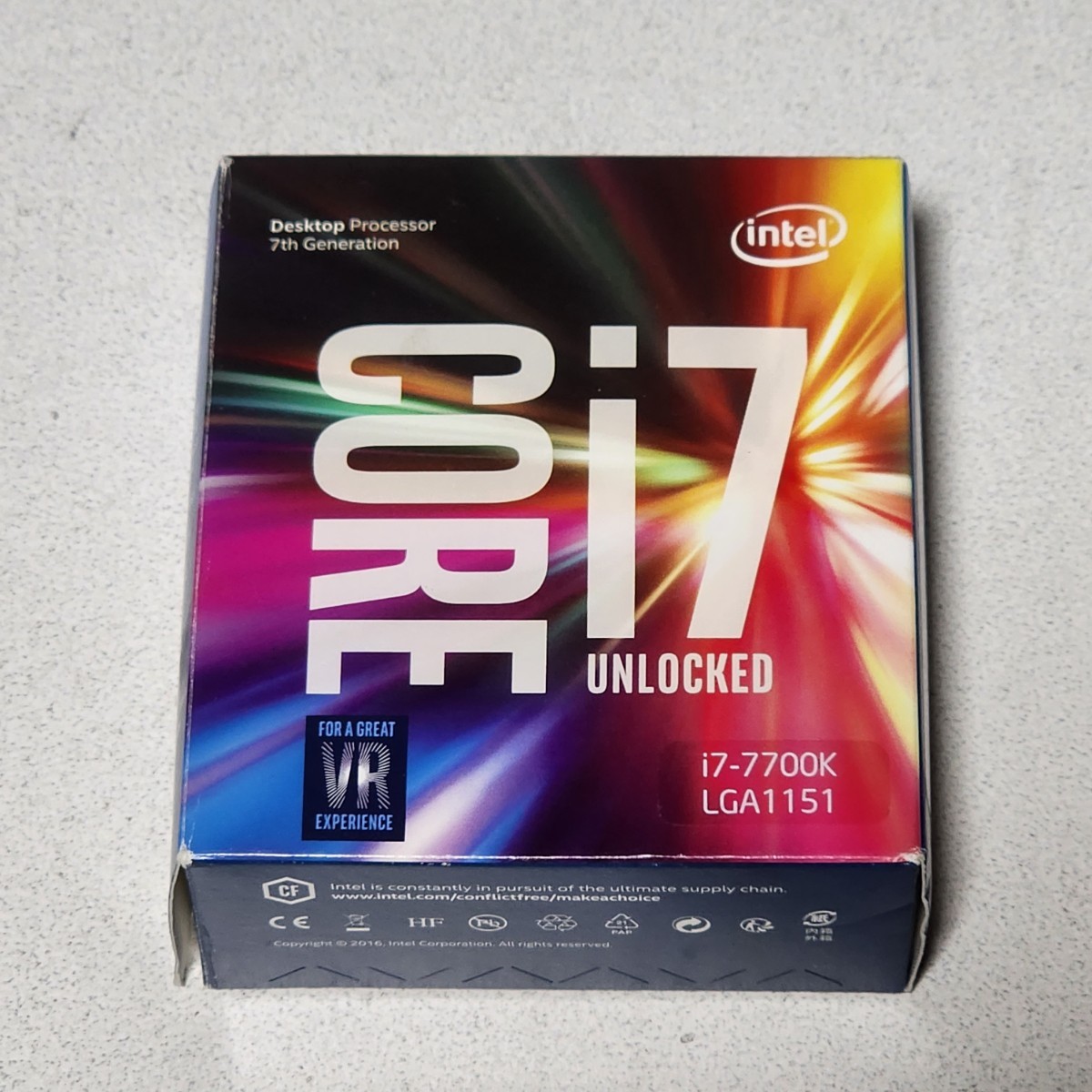 CPU Intel Core i7 7700K 4.2GHz 4コア8スレッド KabyLake PCパーツ インテル 動作確認済み_画像1