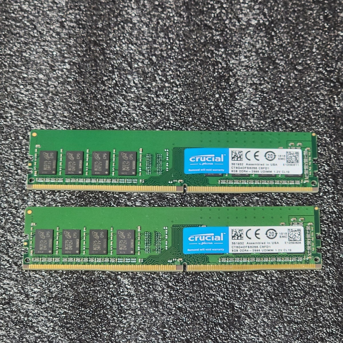CRUCIAL DDR4-2666MHz 16GB (8GB×2枚キット) CT8G4DFS8266.C8FD1 動作確認済み デスクトップ用 PCメモリ _画像1
