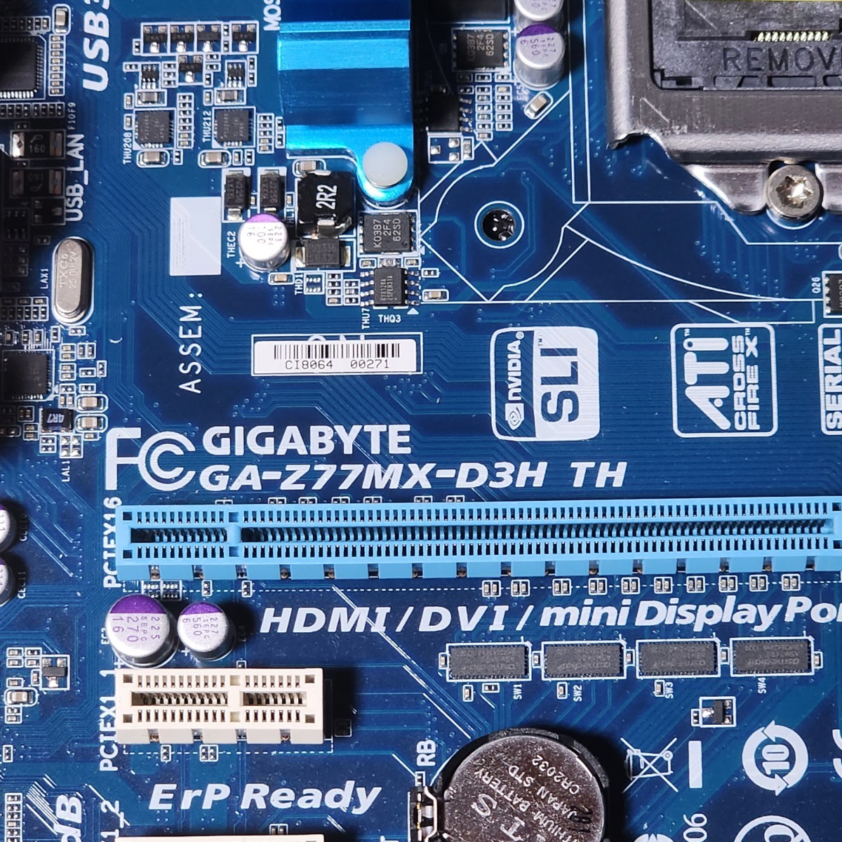 GIGABYTE GA-Z77MX-D3H TH IOパネル付属 LGA1155 ATXマザーボード 第2・3世代CPU対応 最新Bios 動作確認済 PCパーツ_画像3