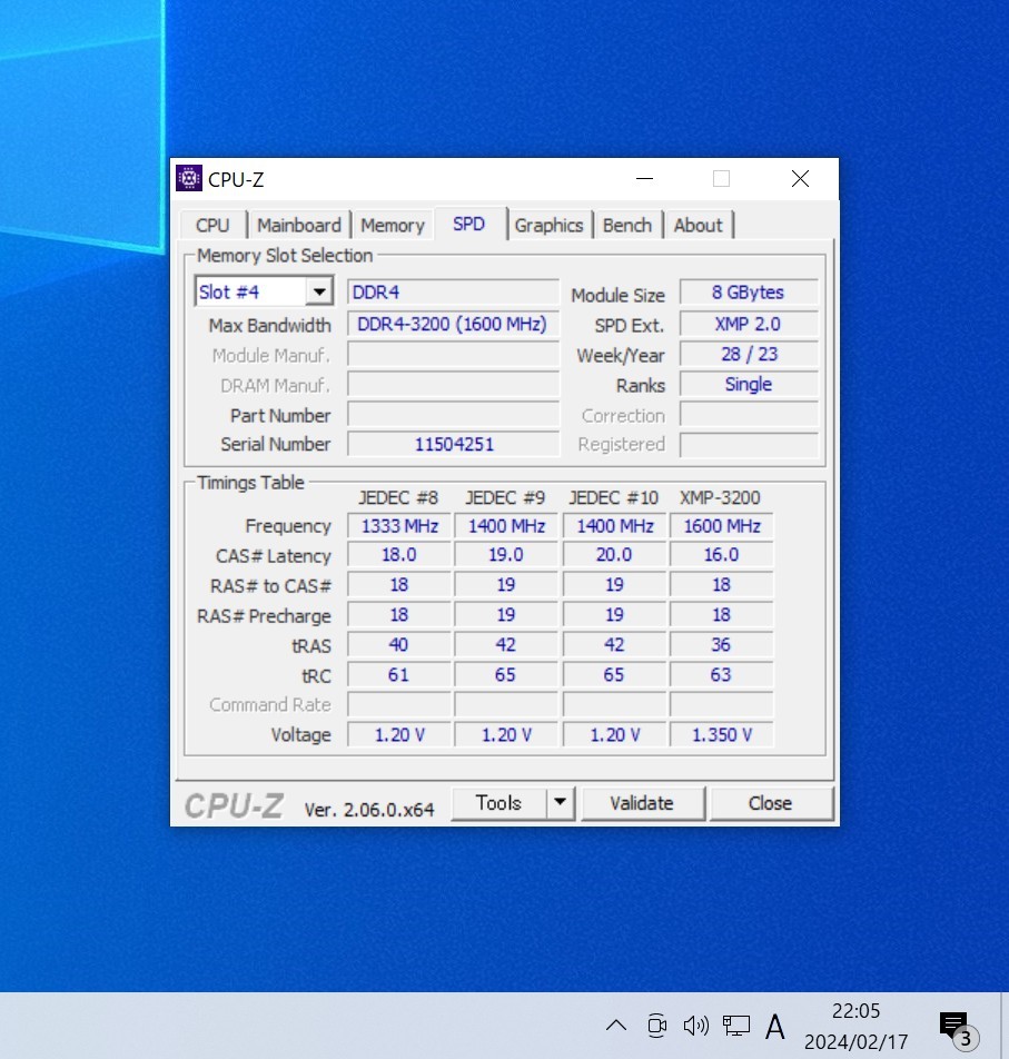 MANCER DANTALION Z DDR4-3200MHz 16GB (8GB×2枚キット) 動作確認済み デスクトップ用 PCメモリ の画像5
