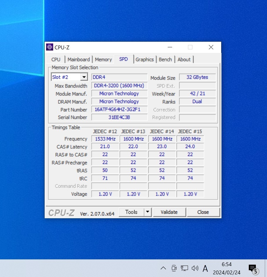 Micron CRUCIAL DDR4-3200MHz 64GB (32GB×2枚キット) MTA16ATF4G64HZ-3G2F1 動作確認済み ノートパソコン用 PCメモリ の画像6