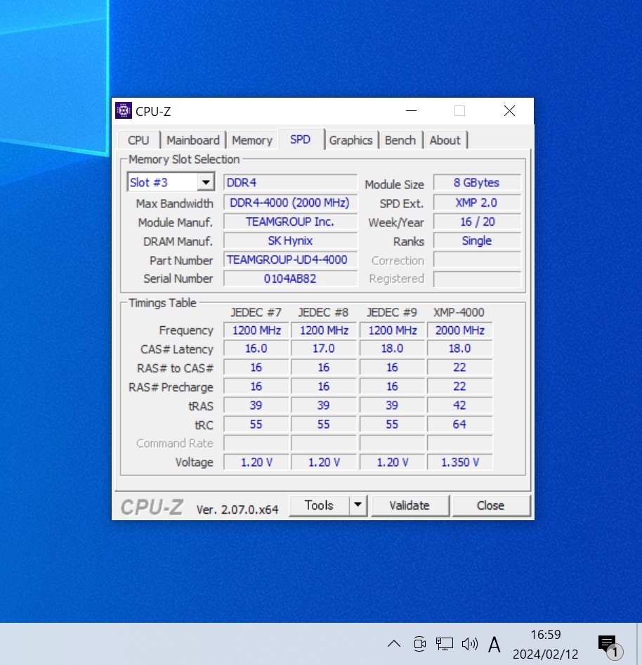 TEAMGROUP T-FORCE XTREEM ARGB DDR4-4000MHz 16GB (8GB×2枚キット) TF10D48G4000HC18JBK 動作確認済み デスクトップ用 PCメモリ (2)_画像5