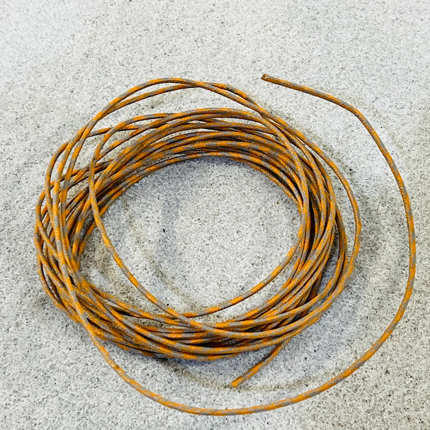 Western Electric 22AWG 単線 ブラックエナメル1945橙灰色4Mカット品　ヒューマンギア　ヴィンテージワイヤー_画像1