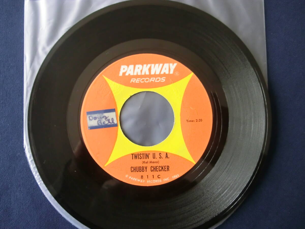 '60年,'62年全米No.1 US盤 Chubby Checker（チャビ・チェッカー）「Twist（ツイストNO.1） ／ Twistin' U.S.A」PARKWAY P811_画像4