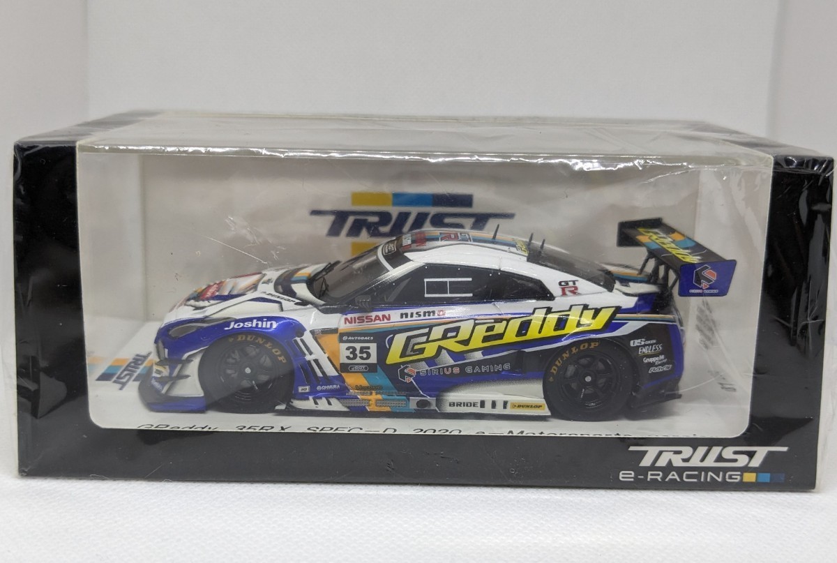 1/43 spark Nissan GReddy 35RX SPEC-D 2020 e-Motorsports version R35 スパーク 日産 GT-R e-スポーツ TRUST_画像1