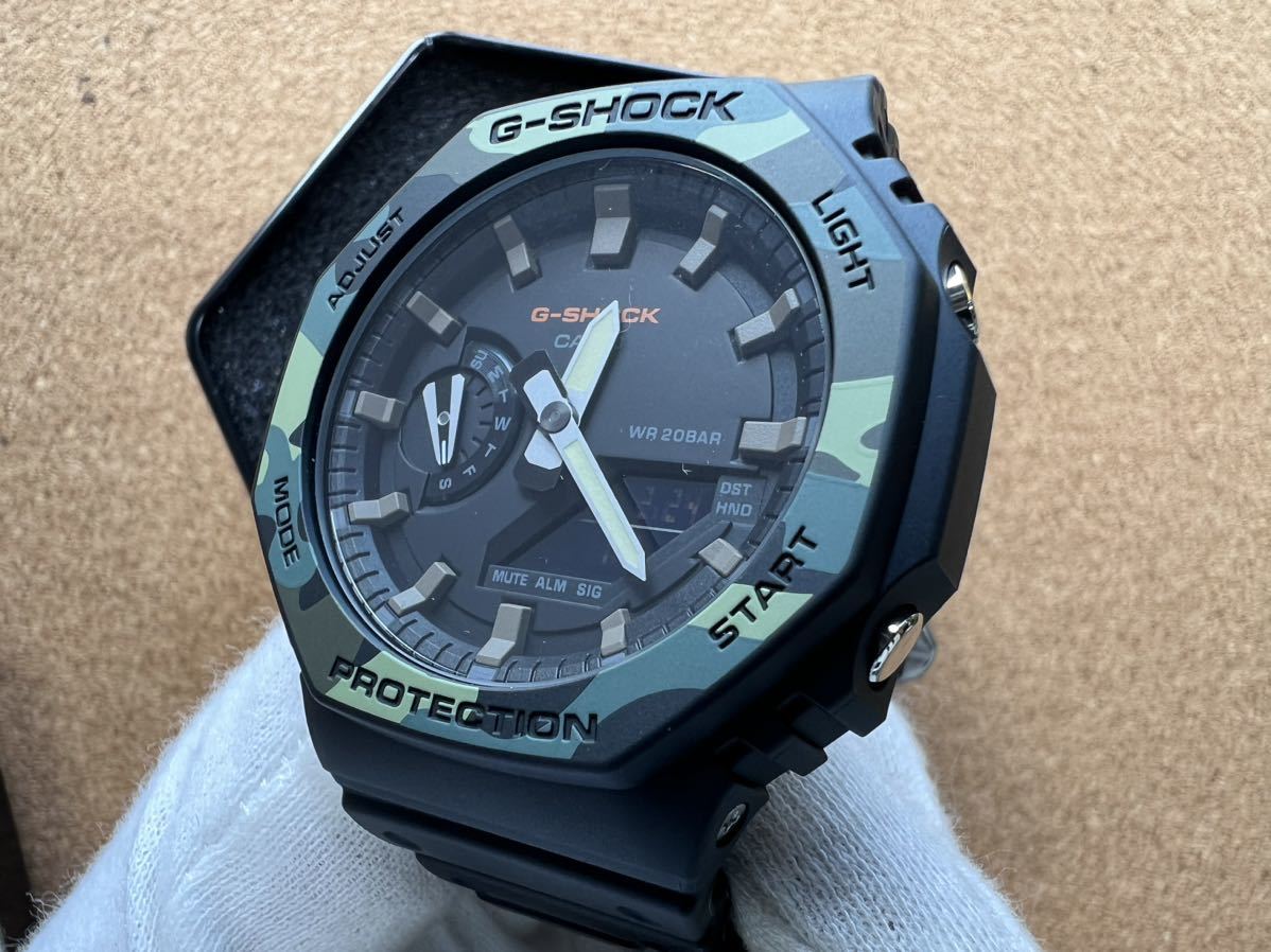 ●未使用/外箱とギャラ無し●CASIO(カシオ ウォッチ)レア 海外限定G-SHOCK ブラック × 迷彩 時計 mercismith2watch GA-2100SU-1A_画像7