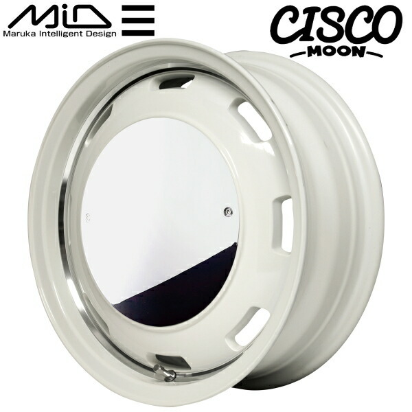 MID Garcia CISCO MOON ホイール4本 オールドイングリッシュホワイト/リムヴァーレイポリッシュ 6.0J-16inch 5H/139.7 inset-5