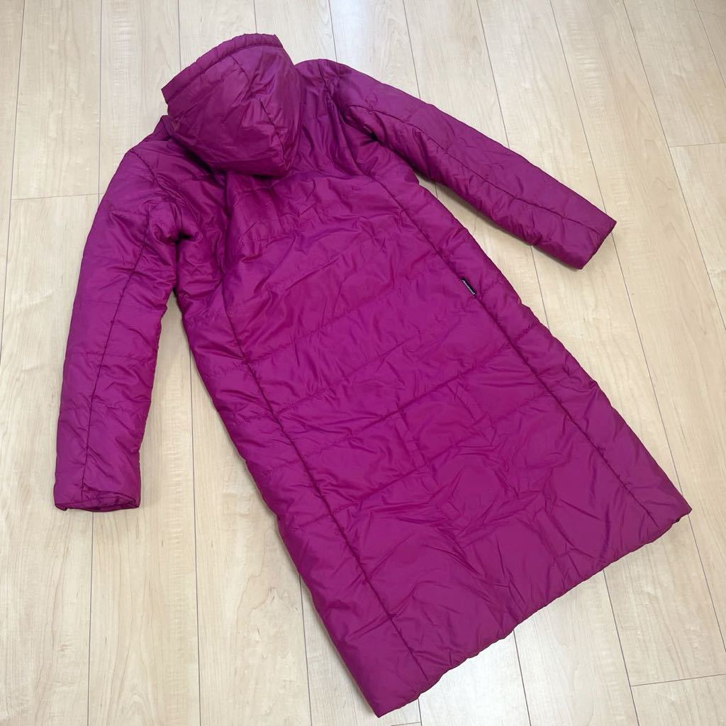  Adidas adidas lady's OT size bench coat cotton inside long coat . purple color magenta sport . war snowsuit embroidery Logo 