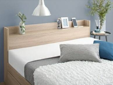 [ outlet ] Zone with mattress double *New design 2 cup storage outlet attaching bed *sinamon gray ju*1-13