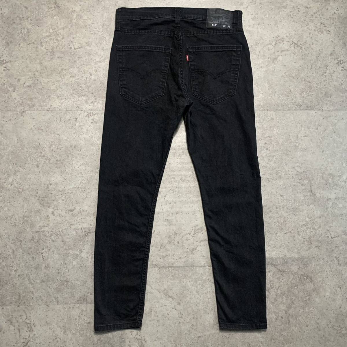 Levi's リーバイス 512 ブラック デニムパンツ ジーンズ W30L30 スリム テーパード 黒 ジーパン_画像3